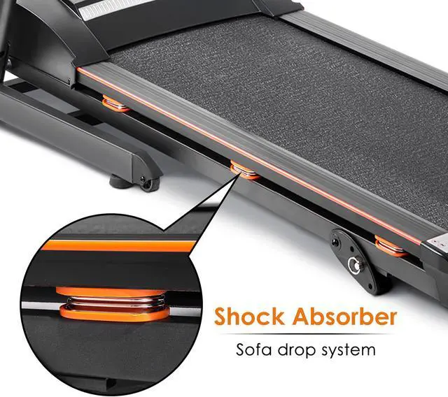 Alt view image 5 of 7 - Folding Electric Treadmill Motorized Running Machine with Manual Incline and Hydraulic Rod Mechanism
