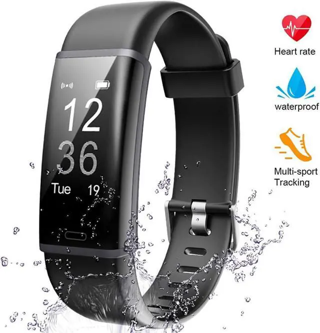 Main image of bracelet-black, fitness tracker, with blood pressure heart rate sleep health monitor, for men and women, upgraded waterproof activity tracker watch, pedometer calorie pedometer