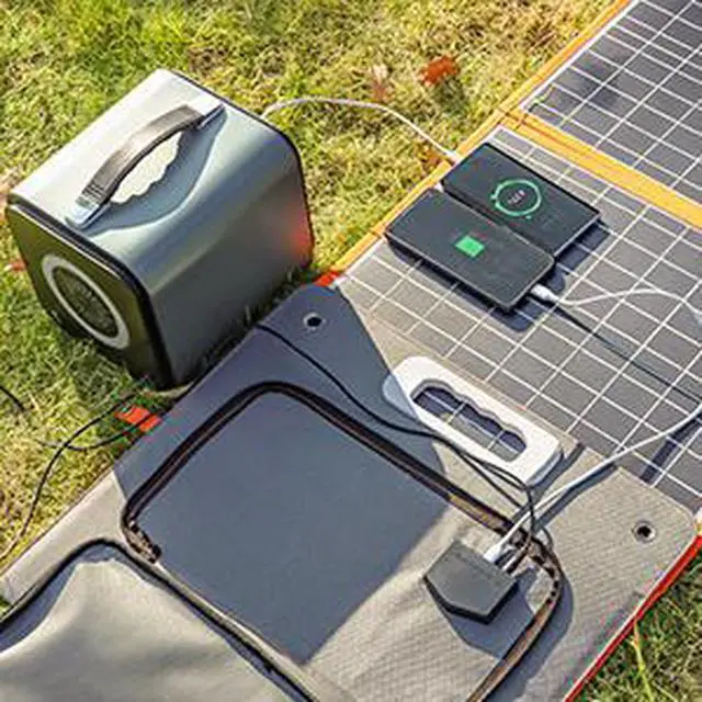 Alt view image 4 of 6 - Gofort Portable Power Station, 550wh Solar Generator With 600w (peak 1200w) 110v Ac Outlets, 120w 12v Dc, Qc3.0&typec, Sos Flashlight