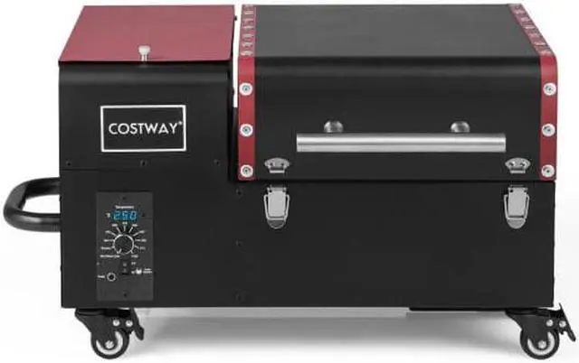 Main image of Movable Pellet Grill and Smoker with Temperature Probe-Black