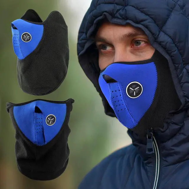 Alt view image 5 of 6 - Half Face Mask Breathable Windproof Dustproof Neck Warmer for Bike Motorcycle Racing
