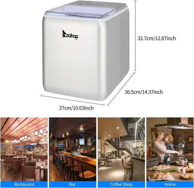 Alt view image 6 of 6 - Ice Maker Black Plastic Transparent Cover/Display Commercial/Household XH