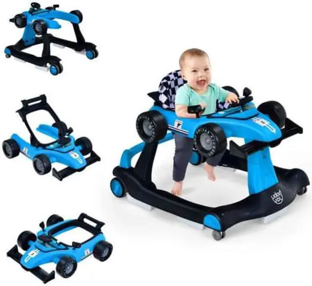 Main image of 4-in-1 Foldable Activity Push Walker with Adjustable Height-Blue