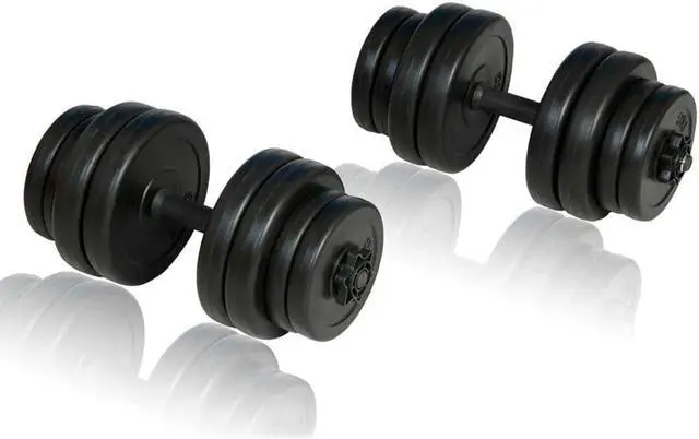Alt view image 4 of 4 - Updated Adjustable 66LB Dumbbells Weights Set with Metal Rod Barbell, Dumbbells Barbell set for Lifting, Bodybuilding Training & workout, Solid Dumbbells