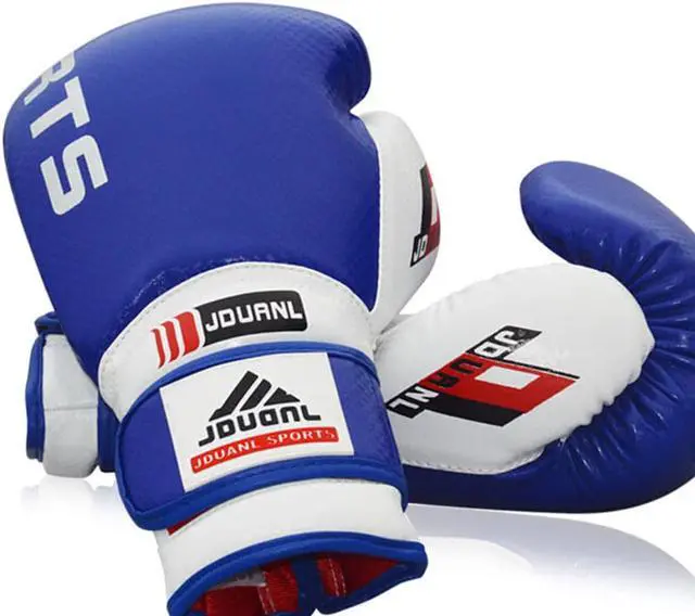 Alt view image 2 of 2 - Professional Men Women Boxing Martial Arts Training Gloves BLUE, 10 Ounce