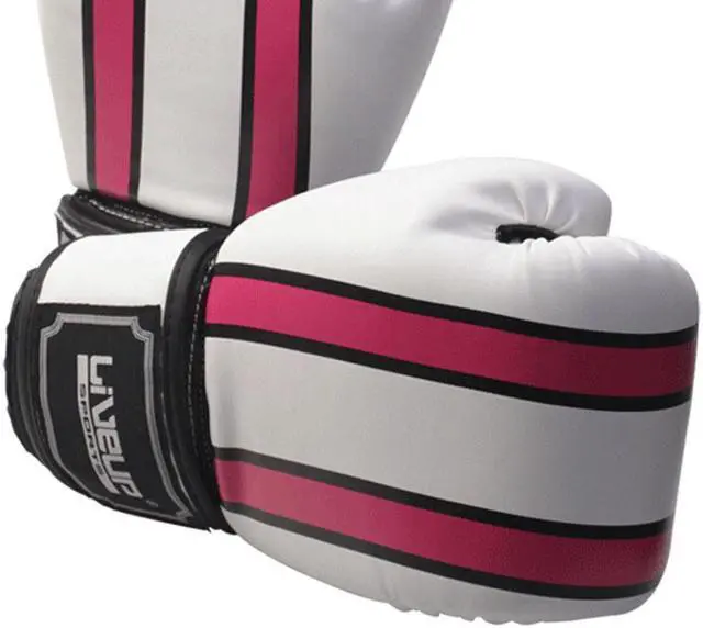 Alt view image 2 of 2 - Fashion Boxing Martial Arts Training Gloves RED WHITE, 10 Ounce