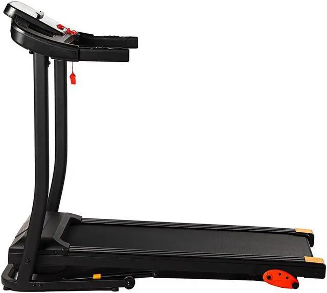 Alt view image 2 of 6 - Home folding treadmill, 15 preset programs, with LED display panel, with MP3/USB playback function, black.