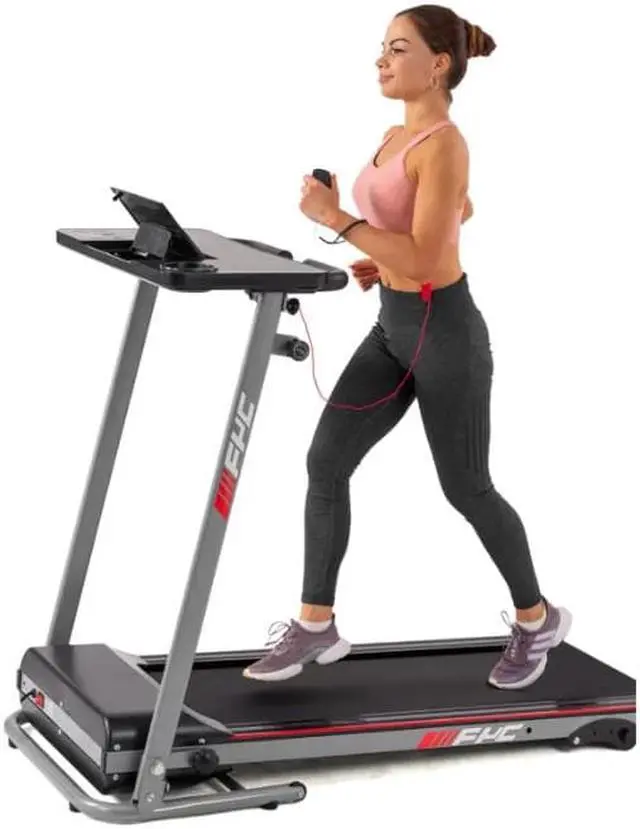 Main image of Folding Treadmill for Home with Desk - 2.5HP Compact Electric Treadmill for Running and Walking Foldable Portable Running Machine for Small Spaces Workout, 265LBS Weight Capacity