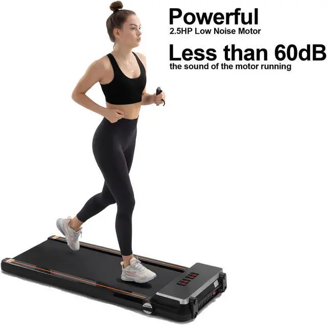 Alt view image 2 of 6 - Under Desk Treadmill 2.5HP Slim Walking Treadmill 265LBS - Electric Treadmill with APP Bluetooth Remote Control LED Display, Running Walking Jogging for Home Office Use (Installation Free)