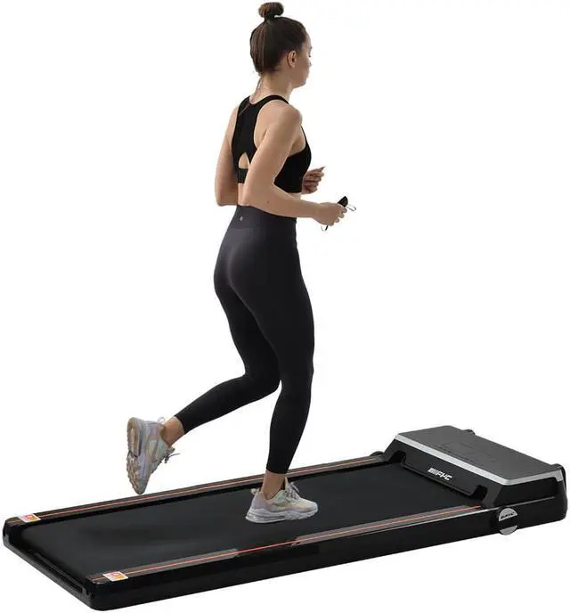 Alt view image 4 of 6 - Under Desk Treadmill 2.5HP Slim Walking Treadmill 265LBS - Electric Treadmill with APP Bluetooth Remote Control LED Display, Running Walking Jogging for Home Office Use (Installation Free)