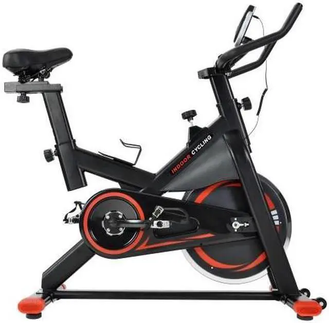 Alt view image 3 of 4 - Chromed Flywheel, Silent Belt Drive Indoor Cycle Bike with Leather Resistance Pad