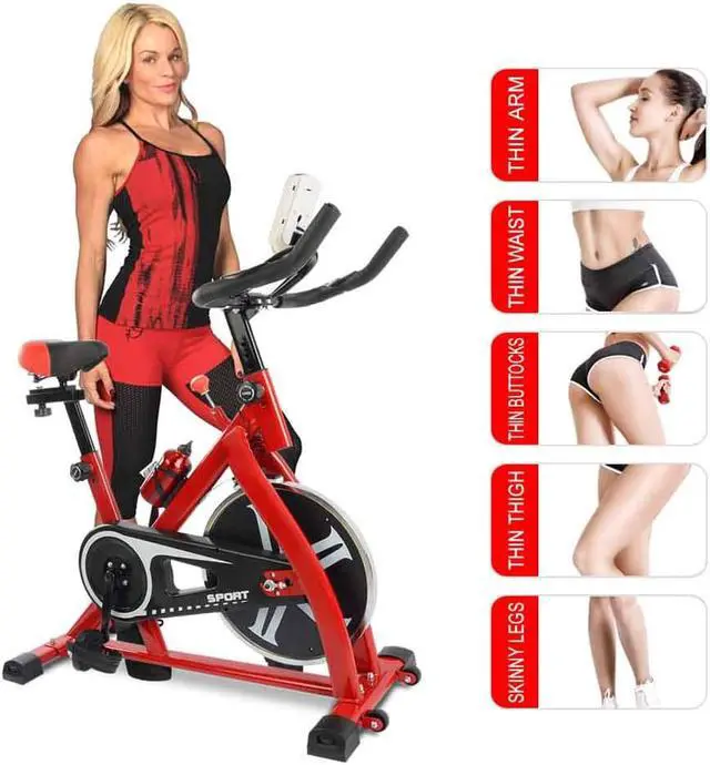Alt view image 2 of 6 - Stationary Exercise Bike Fitness Cycling Bicycle Cardio Home Sport Gym Training XH
