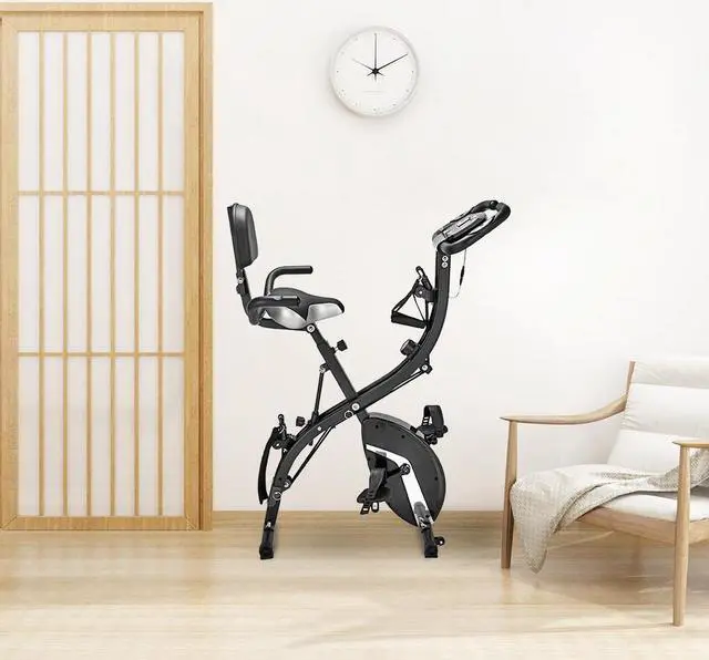 Alt view image 2 of 6 - 3 in 1 Portable Folding Exercise Bike Upright Fitness Bicycle for Indoor Fitness