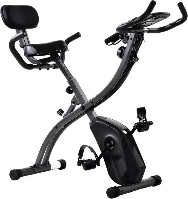 Main image of Folding Exercise Bike-8 Levels Resistance Adjustments with 4 Expansions Degree