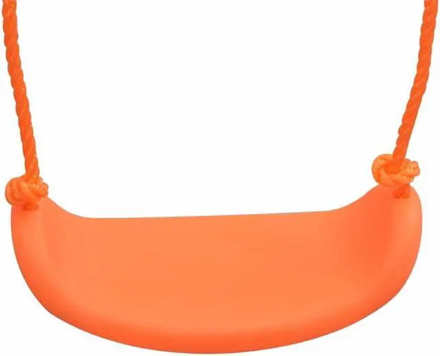 Alt view image 5 of 6 - Swing Set with Slide and 3 Seats Orange