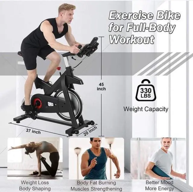 Alt view image 4 of 6 - Stationary Exercise Living Room Indoor Tablet Holder And LCD Monitor Exercise Cycling Bike