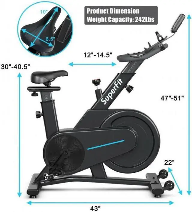 Alt view image 5 of 6 - Gym Indoor Exercise Fitness Adjustable Seat Handle Magnetic Training Bicycle