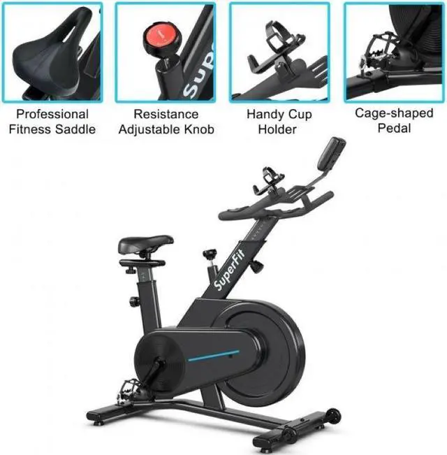 Alt view image 6 of 6 - Gym Indoor Exercise Fitness Adjustable Seat Handle Magnetic Training Bicycle