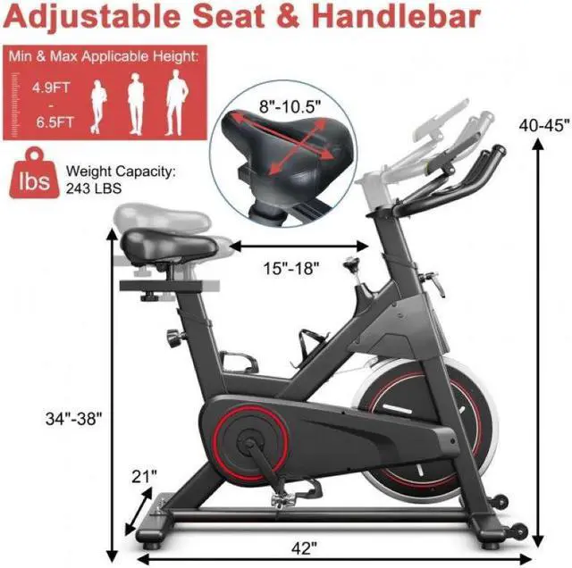 Alt view image 4 of 6 - Fitness Enthusiasts Indoor Stationary Exercise Spinning Cycling Bike