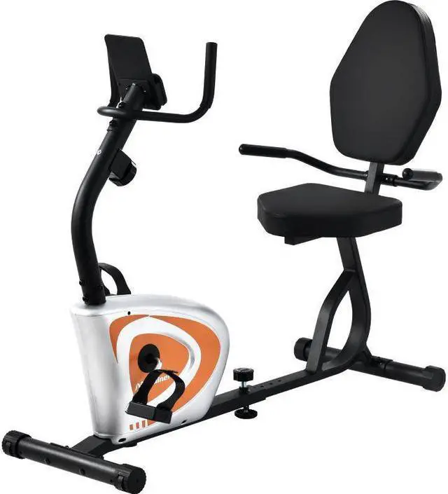 Alt view image 2 of 6 - Recumbent 8 Level Adjustable Magnetic Resistance Fitness Exercise Bicycle