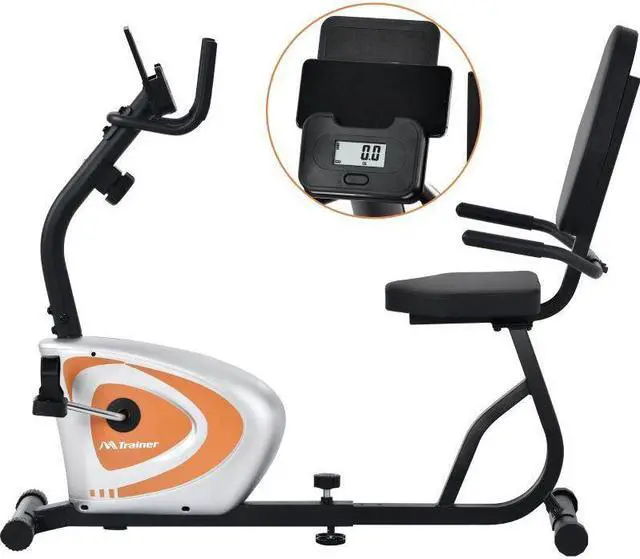 Alt view image 3 of 6 - Recumbent 8 Level Adjustable Magnetic Resistance Fitness Exercise Bicycle