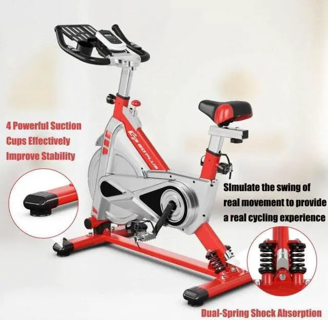 Alt view image 5 of 6 - Adjustable Stationary Silent Belt Exercise Bike With Electronic Display