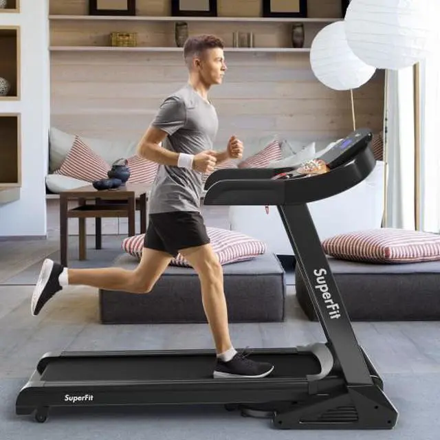 Alt view image 3 of 6 - 3.75HP Electric Folding Treadmill with Auto Incline 12 Program APP Control