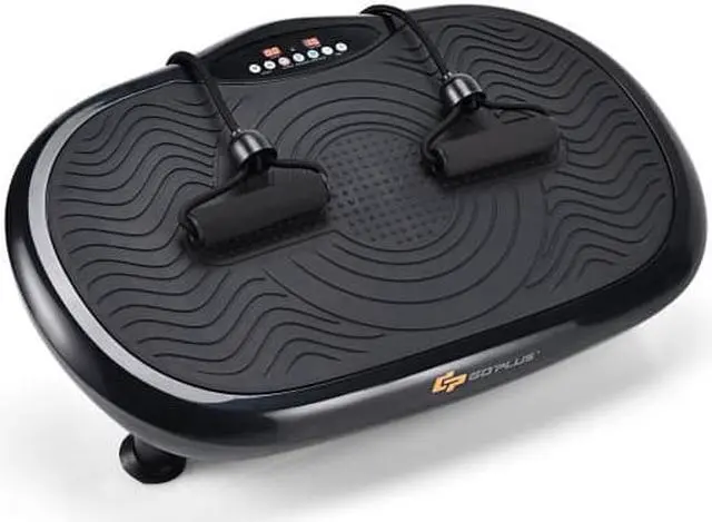 Main image of Mini Vibration Body Fitness Platform with Loop Bands-Black