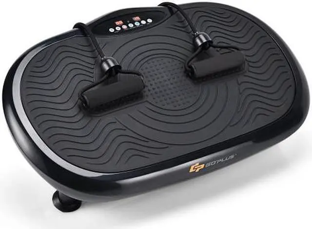 Alt view image 4 of 6 - Mini Vibration Body Fitness Platform with Loop Bands-Black