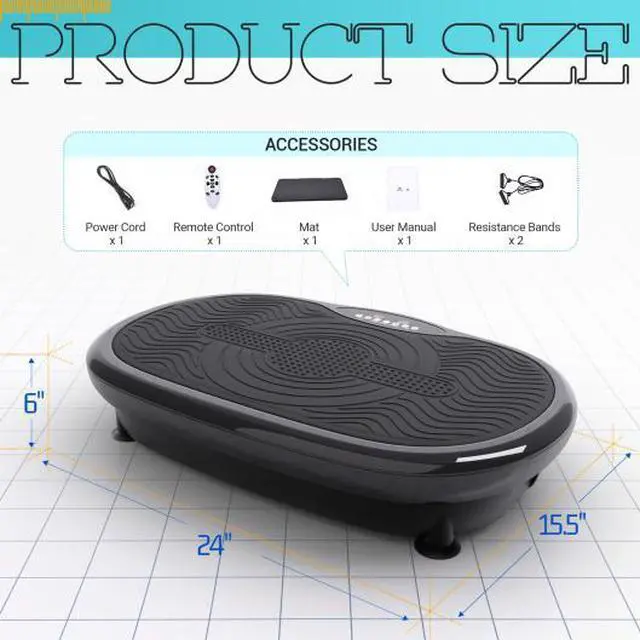 Alt view image 2 of 5 - Mini Vibration Body Fitness Platform with Loop Bands-Silver