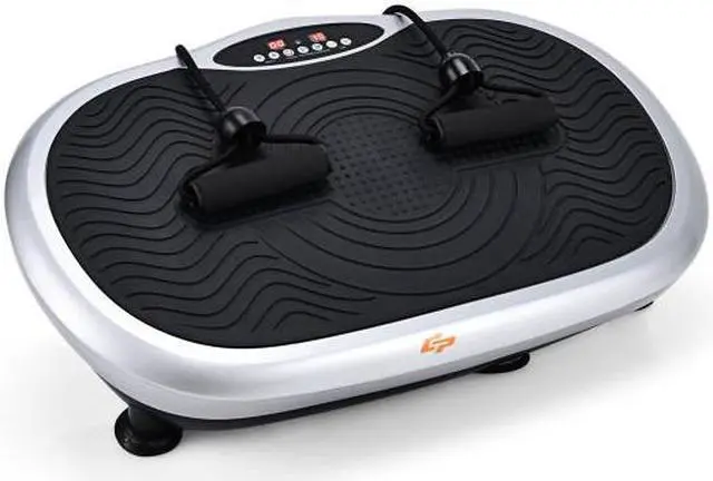 Alt view image 5 of 5 - Mini Vibration Body Fitness Platform with Loop Bands-Silver