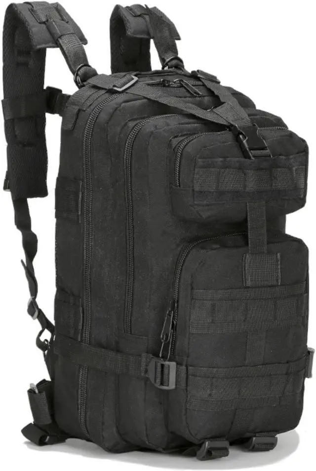 Main image of Military 3P Tactical 25L Backpack | Army Assault Pack | Molle Bag Rucksack | Range Bag - Black