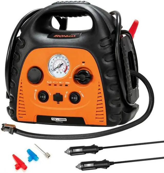 Alt view image 3 of 7 - 22000mAH Jump Starter Portable Power Station Air Compressor with LED Light