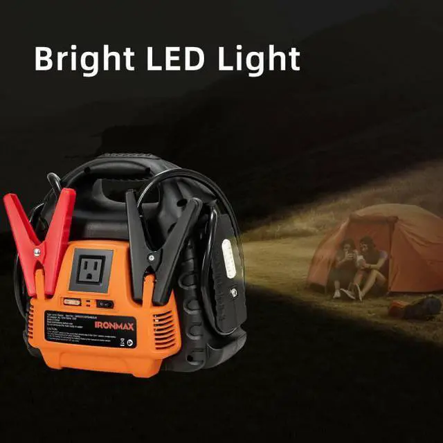 Alt view image 4 of 7 - 22000mAH Jump Starter Portable Power Station Air Compressor with LED Light