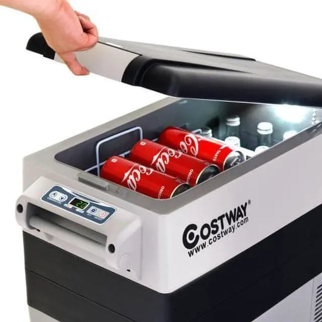Alt view image 3 of 6 - 55-Quarts Portable Thermoelectric Electric Car Cooler Refrigerator for Beverage