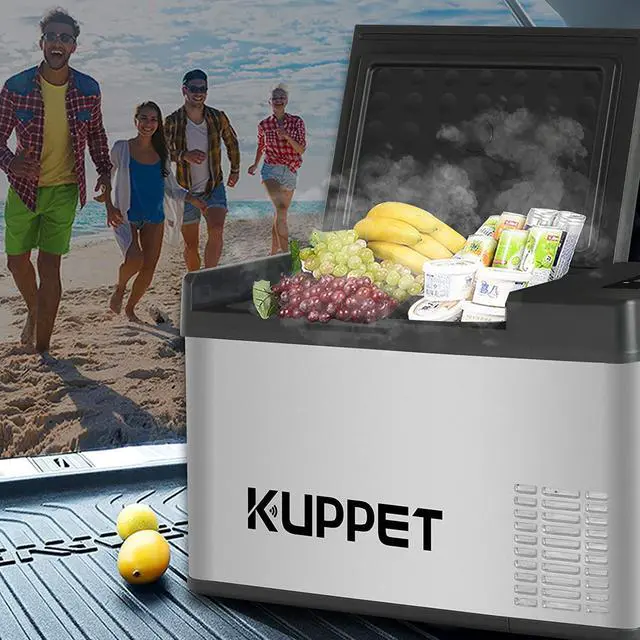 Alt view image 3 of 7 - KUPPET Portable Refrigerator/Fridge 20Qt, Vehicle Refrigerator - Car Freezer, Dual Temperature Electric Cooler for Camping, Beach Party, Travel, Picnic Outdoor - 12/24V DC and 100-240V AC, -4°F ~ 68°F