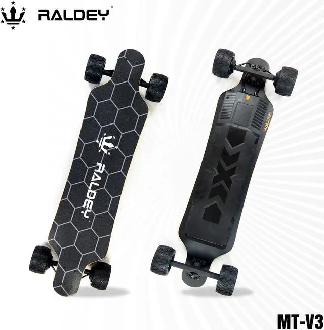 Main image of RALDEY Electric Skateboard Longboard Dual Hub Motors with Remote Control 29MPH Top Speed Range 4 Speed Adjustment Suitable for Adults Teens