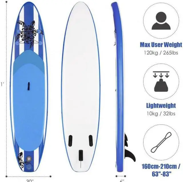 Alt view image 2 of 6 - Enjoy Wonderful Water Sports 11-Feet Inflatable Adjustable Surfing Paddle Board