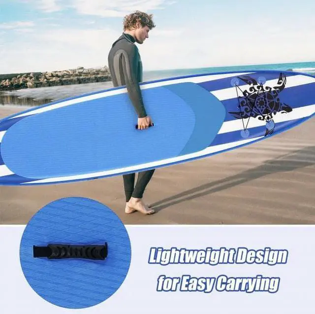 Alt view image 6 of 6 - Enjoy Wonderful Water Sports 11-Feet Inflatable Adjustable Surfing Paddle Board