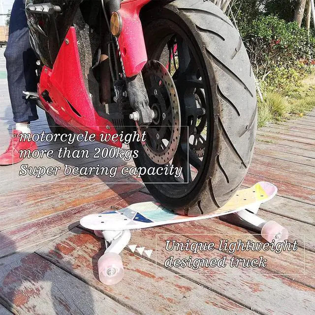 Alt view image 6 of 7 - 23.2" Plastic Mini Skateboard;  with Bendable Deck and Smooth Colorful PU Wheels;  Cruiser Board for Kids Youth Beginners