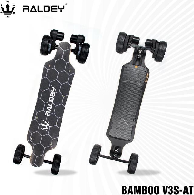 Alt view image 3 of 4 - RALDEY AT-V3S All Terrain Electric Skateboard Off Road Longboard with Remote 28.5MPH 1500W Dual Belt Motors Top Speed 19 Miles Range Suitable for Adults,Teens and Fashionista