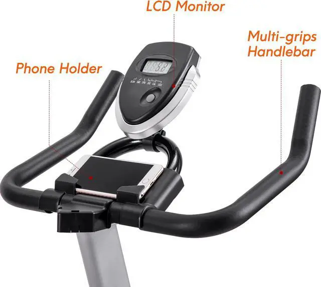 Alt view image 2 of 6 - Indoor Cycling Bike Stationary, Belt Driven Smooth Exercise Bike with Oversize Soft Saddle and LCD Monitor MS192377AAE