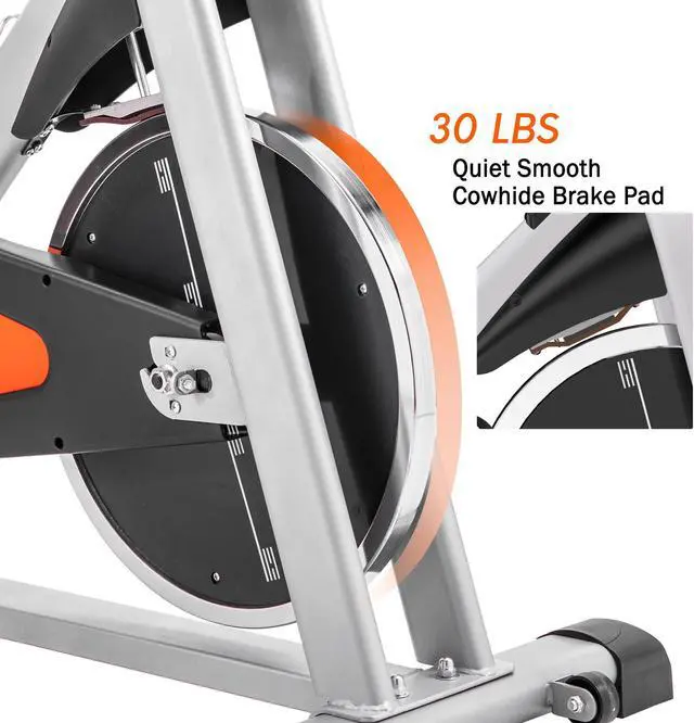 Alt view image 4 of 6 - Indoor Cycling Bike Stationary, Belt Driven Smooth Exercise Bike with Oversize Soft Saddle and LCD Monitor MS192377AAE