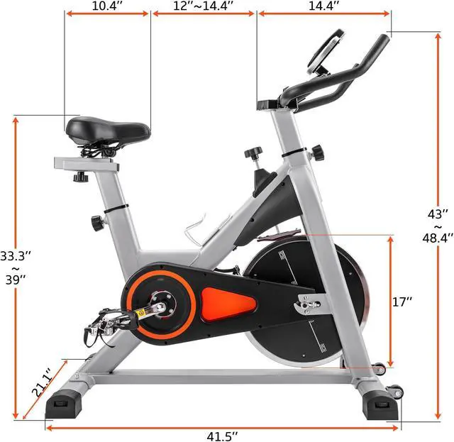 Alt view image 6 of 6 - Indoor Cycling Bike Stationary, Belt Driven Smooth Exercise Bike with Oversize Soft Saddle and LCD Monitor MS192377AAE