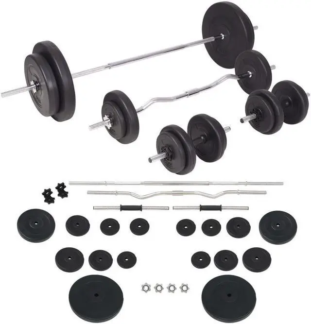 Main image of Barbell and Dumbbell Set 198.4 lb