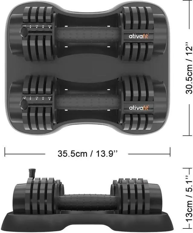 Alt view image 2 of 6 - Pair of 12.5 LB Glide Tech Adjustable Dumbbell