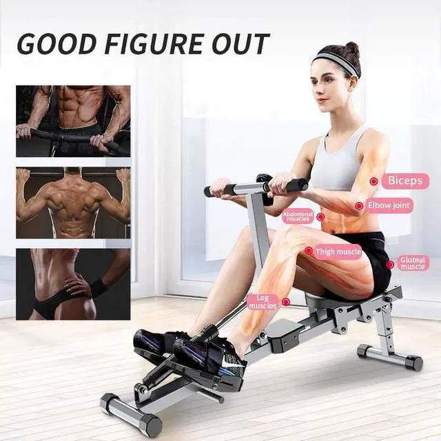 Alt view image 2 of 6 - Indoor Foldable Slimming Abdomen Rowing Machine