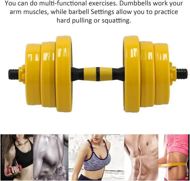 Alt view image 3 of 6 - 20KG Dumbbell Set 2 in 1 Adjustable Weights Dumbbells Set for Home Gym Fitness Workout