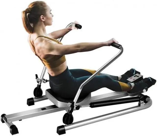 Alt view image 5 of 6 - Adjustable Double Hydraulic Resistance Rowing Exercise  Fitness Machine