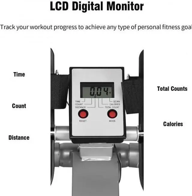 Alt view image 3 of 6 - Adjustable Double Hydraulic Resistance Rowing Exercise  Fitness Machine